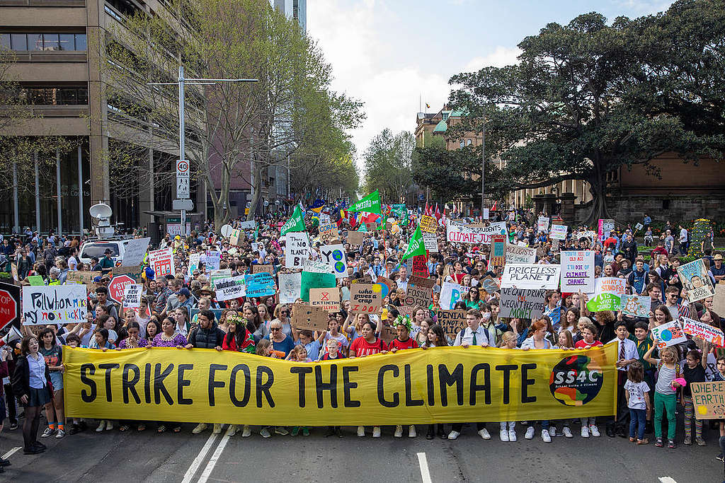 9月20日澳洲雪梨響應氣候罷工罷課行動。