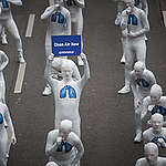 Performance Action for Clean Air in Stuttgart. © Ruben Neugebauer / Greenpeace