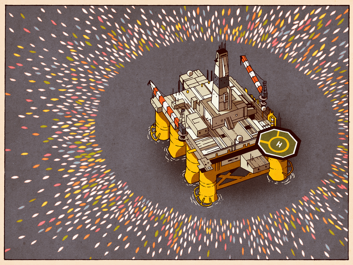 Save the Arctic Illustration "Surrounded". © Robert Fresson / Greenpeace