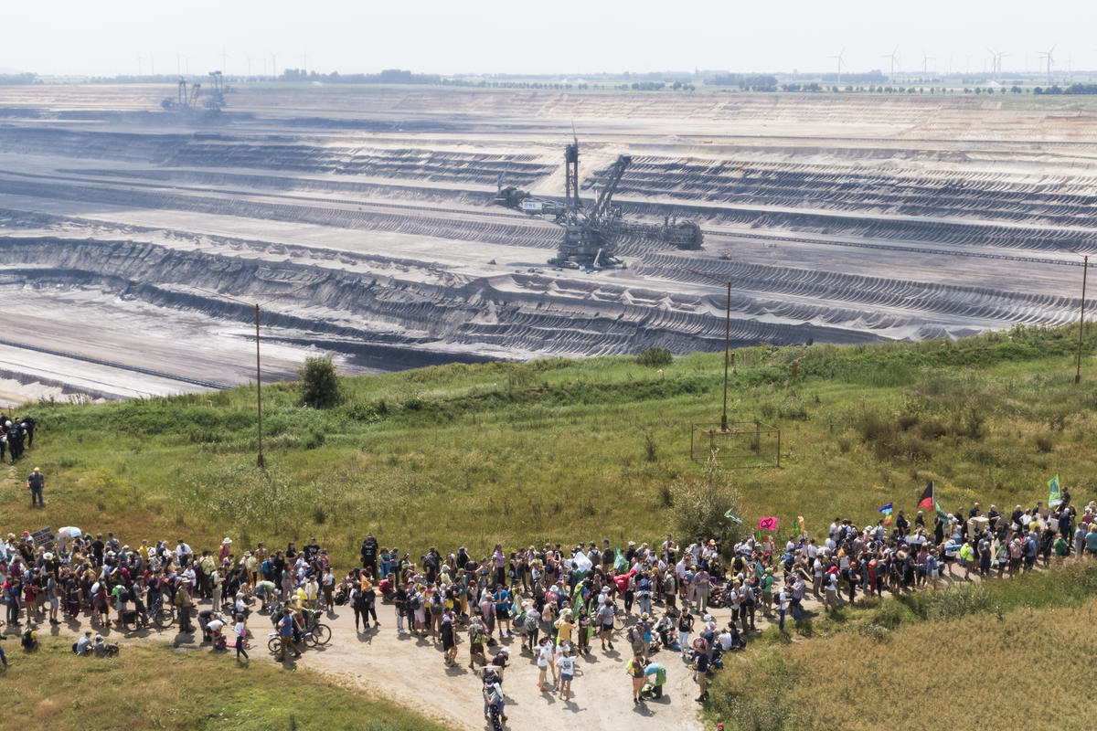空拍德國Garzweiler II露天煤礦場。