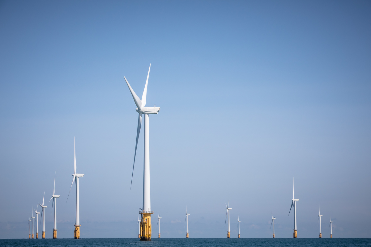 Thanet Offshore Wind Farm in Kent, UK. © Will Rose / Greenpeace
