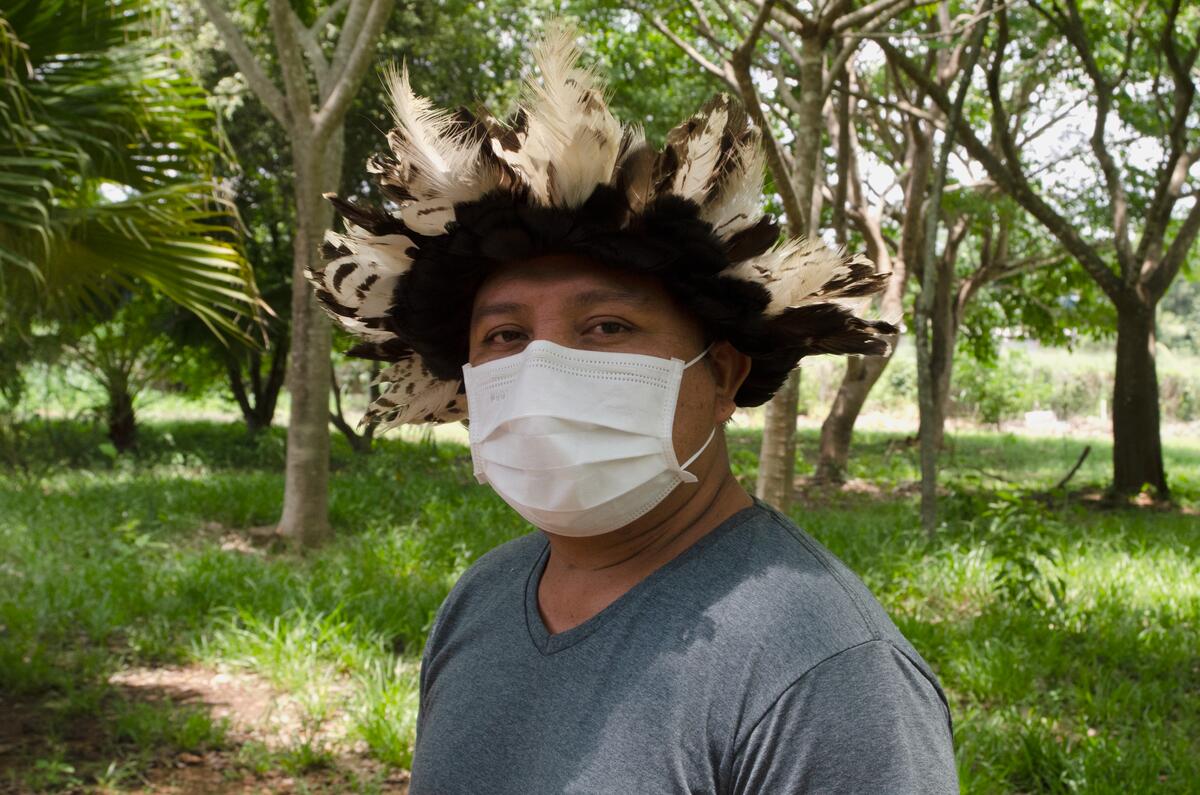 卡里普納族原住民領袖Adriano Karipuna。© David Azevedo / Greenpeace