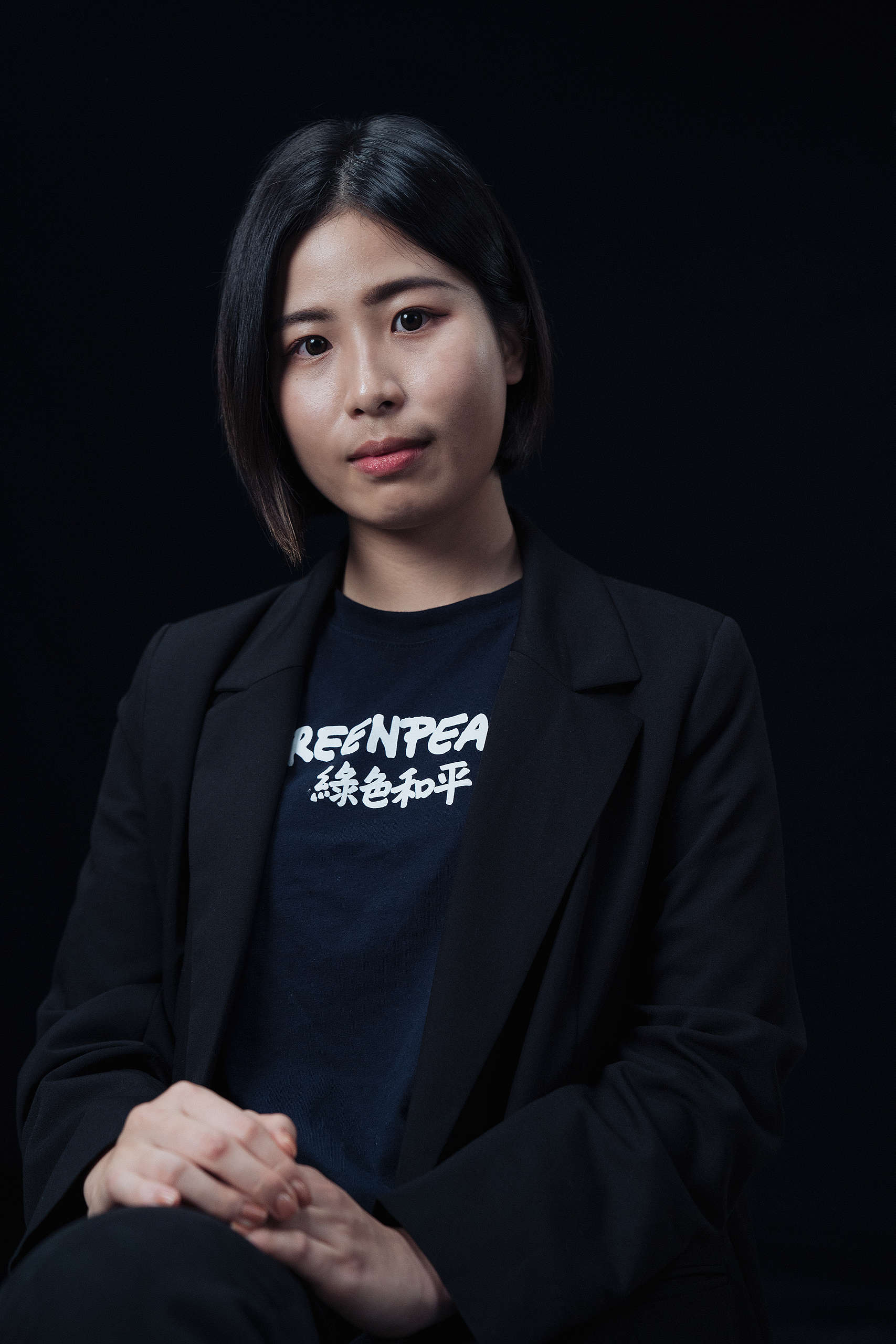 綠色和平氣候與能源專案主任鄭楚忻,目前負責推動「RE10x10 綠電倡議」,及呼籲政府制定有效碳定價。 © Greenpeace