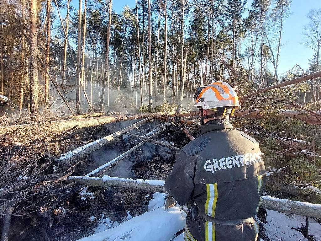 2021年，綠色和平俄羅斯森林消防隊與當地消防團隊前往葉卡捷琳堡地區（Yekaterinburg）附近的泥炭地沼澤，並協助撲滅覆蓋在霜雪下的悶燒火點。