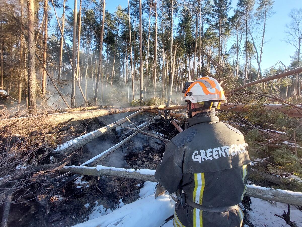 2021年，綠色和平俄羅斯森林消防隊與當地消防團隊前往葉卡捷琳堡地區（Yekaterinburg）附近的泥炭地沼澤，並協助撲滅覆蓋在霜雪下的悶燒火點。