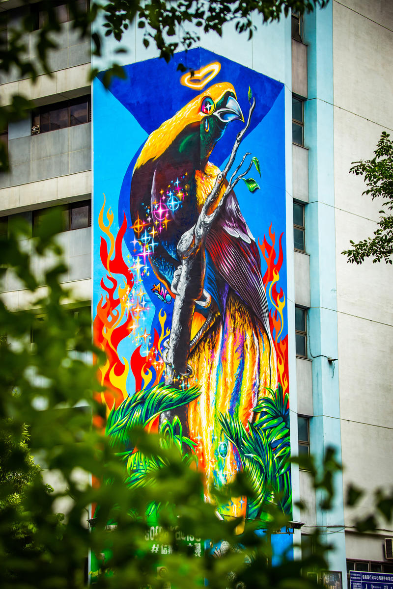2018年，綠色和平在全球發起「天堂之翼」（Wing of Paradise）倡議行動，邀集世界各地的藝術家，以街頭繪畫喚起群眾對印尼森林的關注。臺灣街頭藝術家阿諾也在台北101附近，以巨幅天堂鳥畫作，響應行動。