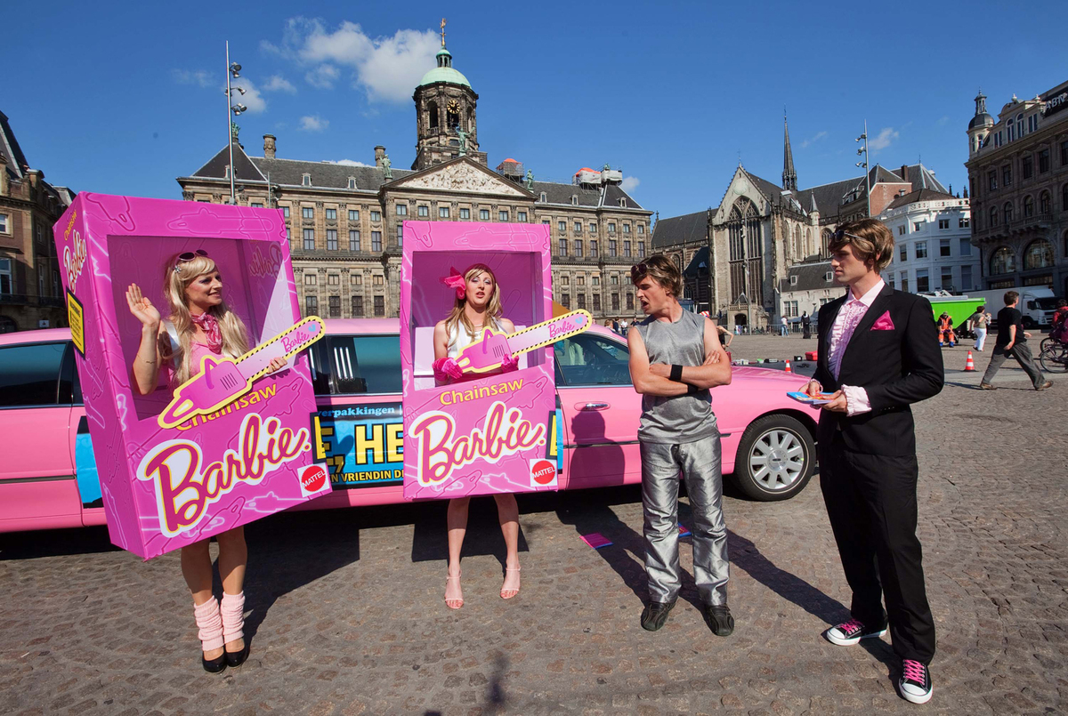 Barbie Mattel Action in Amsterdam. © Greenpeace / Gerard Til
