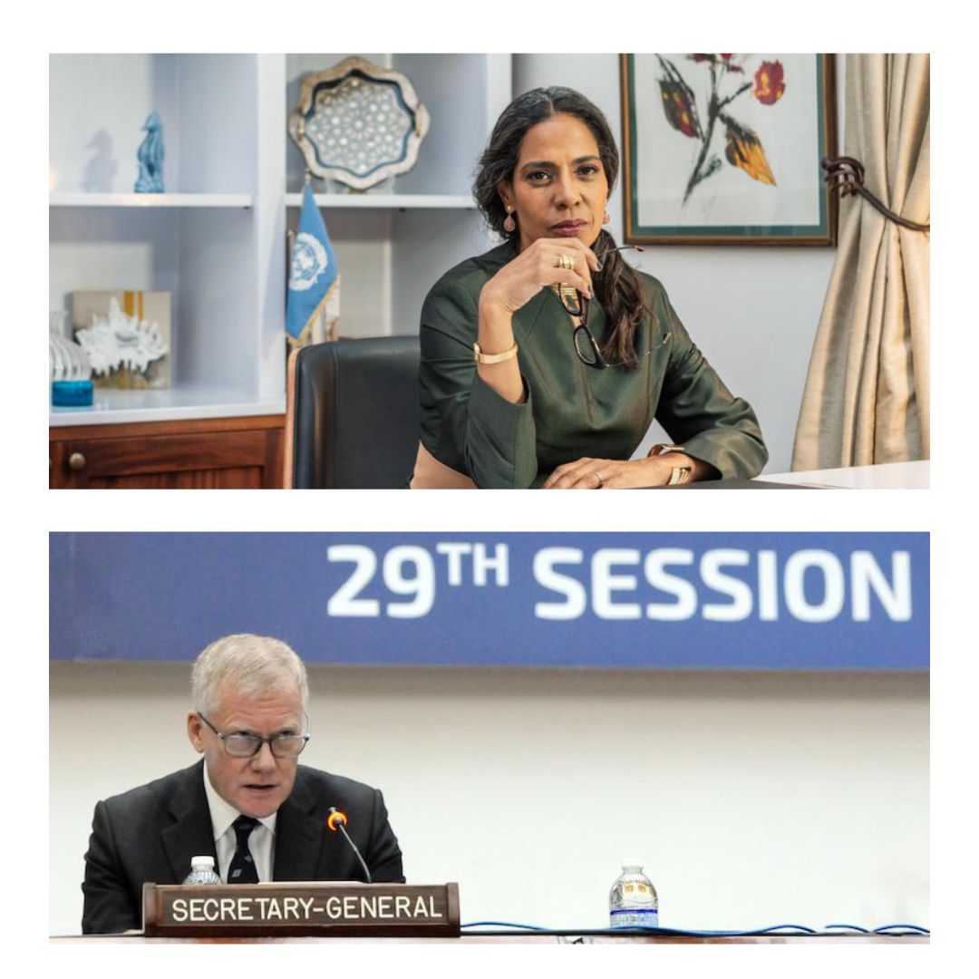 2024年8月2日 ISA 票選下屆秘書長,巴西海洋學家 Leticia Carvalho(上)擊敗爭取第三個任期的現任秘書長 Michael Lodge(下)。