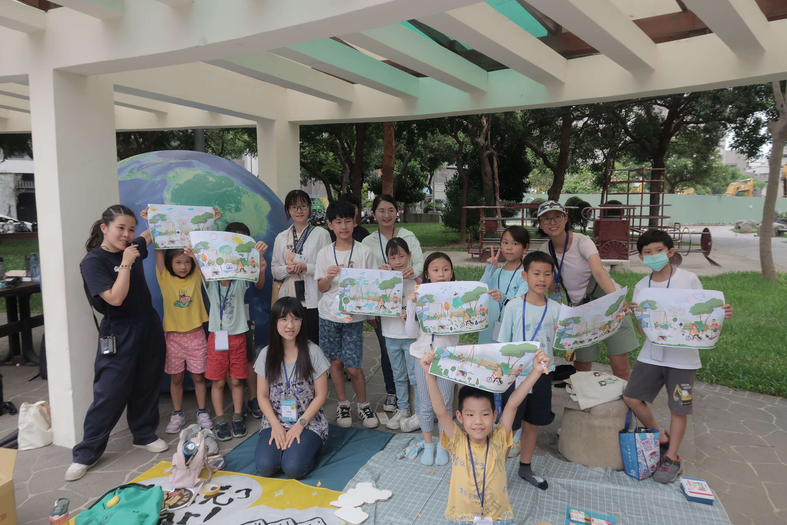 臺中北屯運動公園場:孩子們一起努力畫出理想中的涼感公園