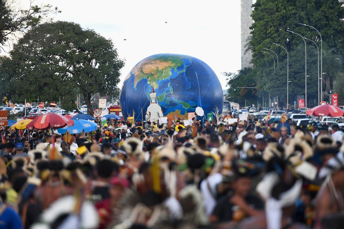 Free Land Camp (ATL) 2025 in Brasília. © Lucas Landau / Greenpeace