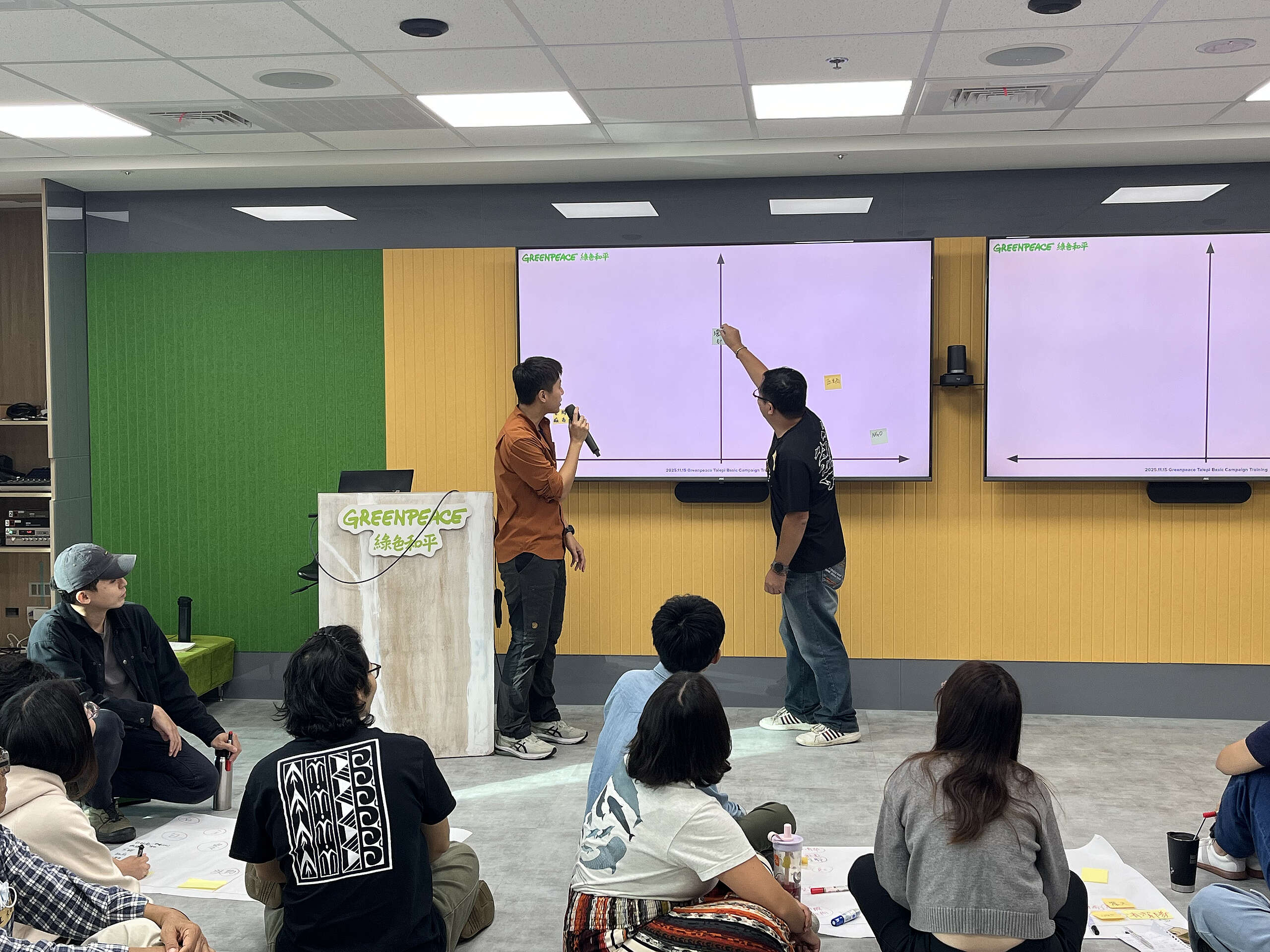綠色和平會舉辦志工培訓營，讓新手了解 NGO 如何規劃專案，更理解倡議。