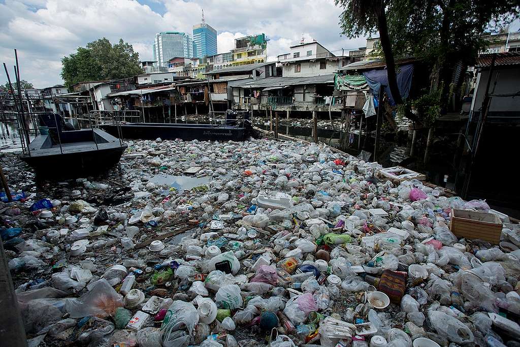 Plastic Waste in Bangkok's Canals. © Chanklang  Kanthong / Greenpeace