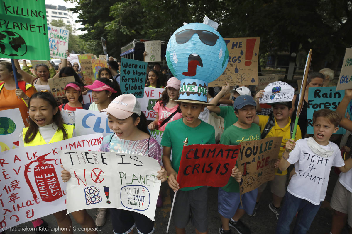 Global Climate Strike in Bangkok. © Tadchakorn Kitchaiphon / Greenpeace