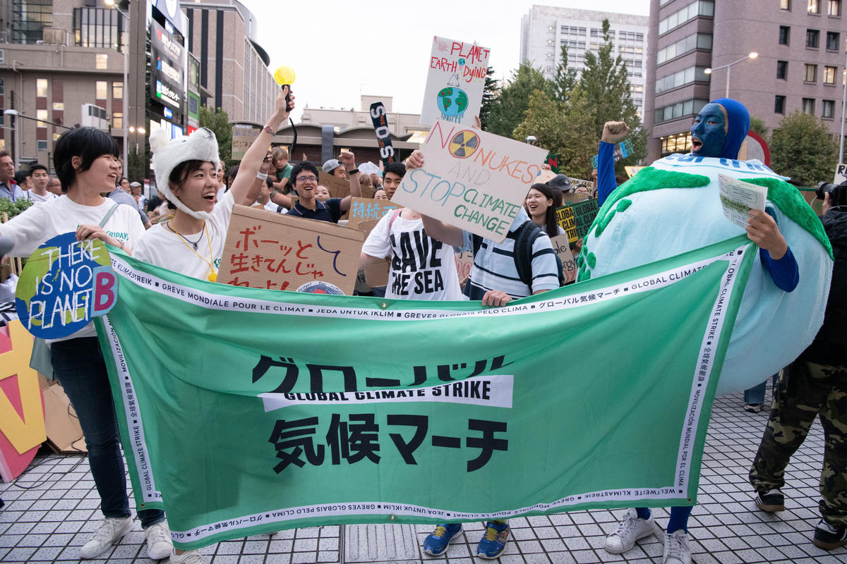 Global Climate Strike in Tokyo. © Greenpeace