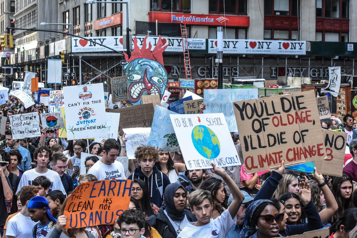 Global Climate Strike in New York. © Stephanie Keith / Greenpeace