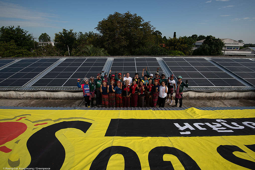 villagers join opening solar hospital event in Phu Sing Hospital