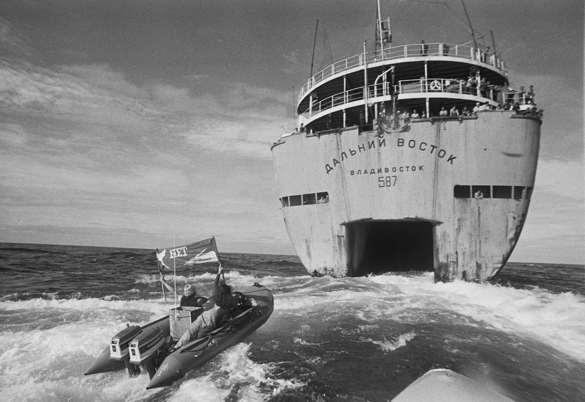 Soviet Whaling Action in North Pacific. © Greenpeace / Rex Weyler