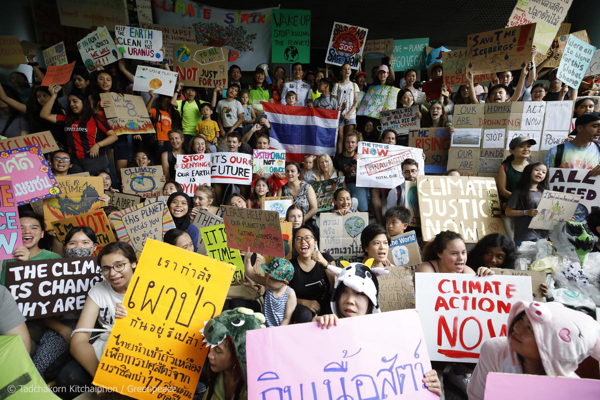 Global Climate Strike in Bangkok. © Tadchakorn Kitchaiphon / Greenpeace