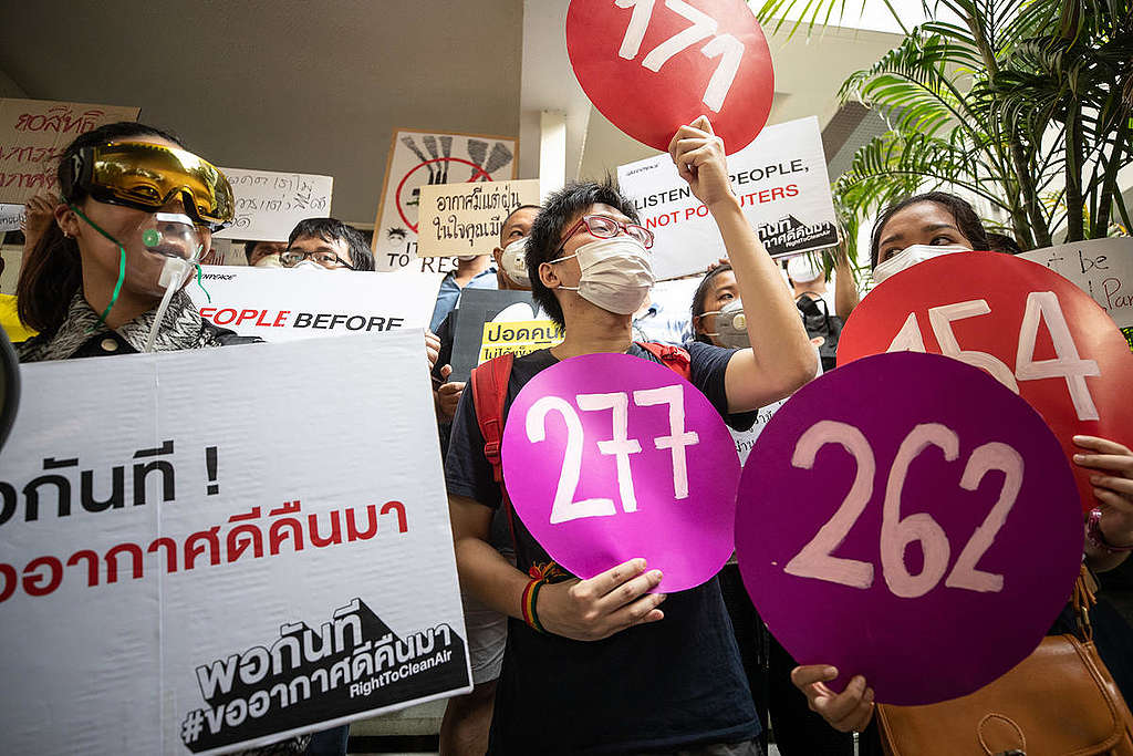 Air Pollution Protest in Bangkok. © Wason Wanichakorn / Greenpeace