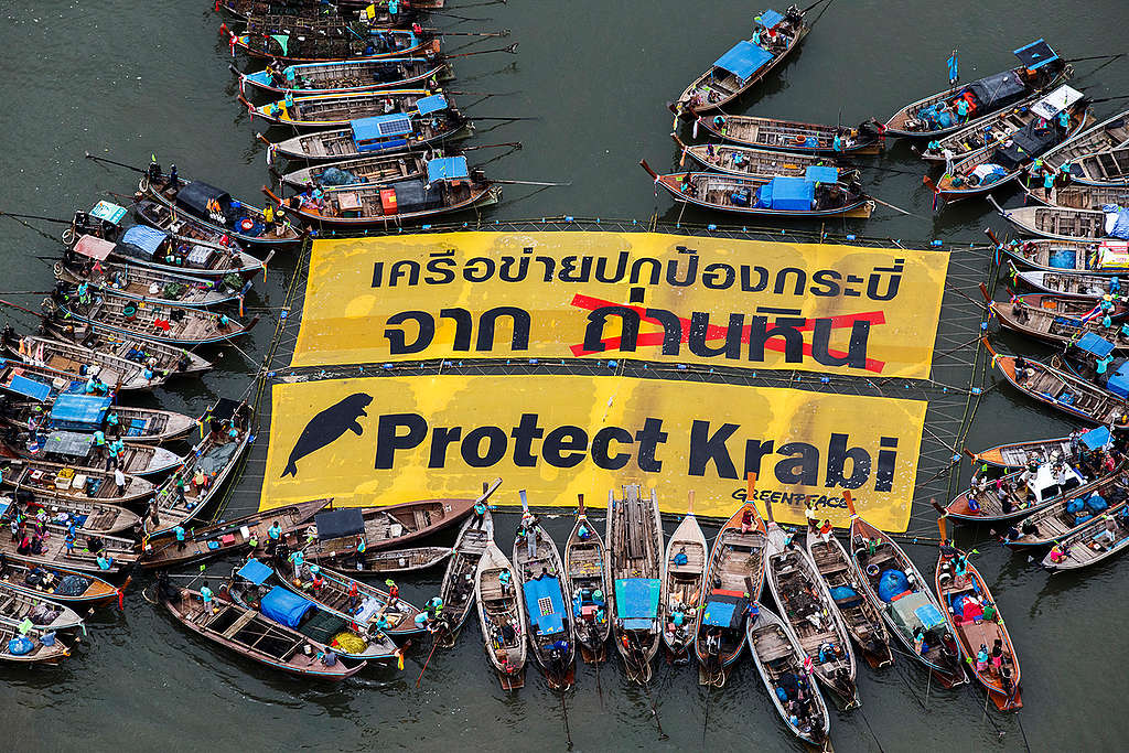 Local Fishermen Calls for Protection of Krabi in Thailand. © Greenpeace