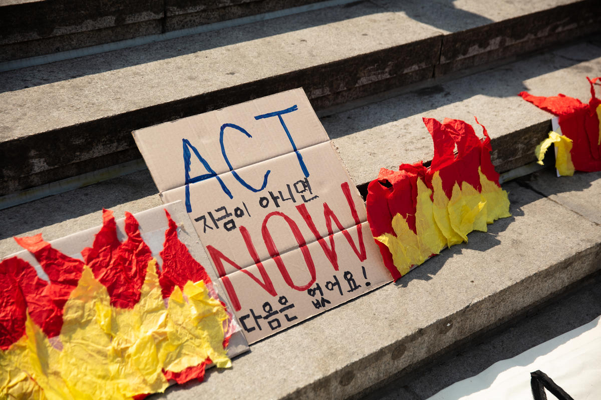 Fridays for Future Student Action in Seoul. © Soojung Do / Greenpeace