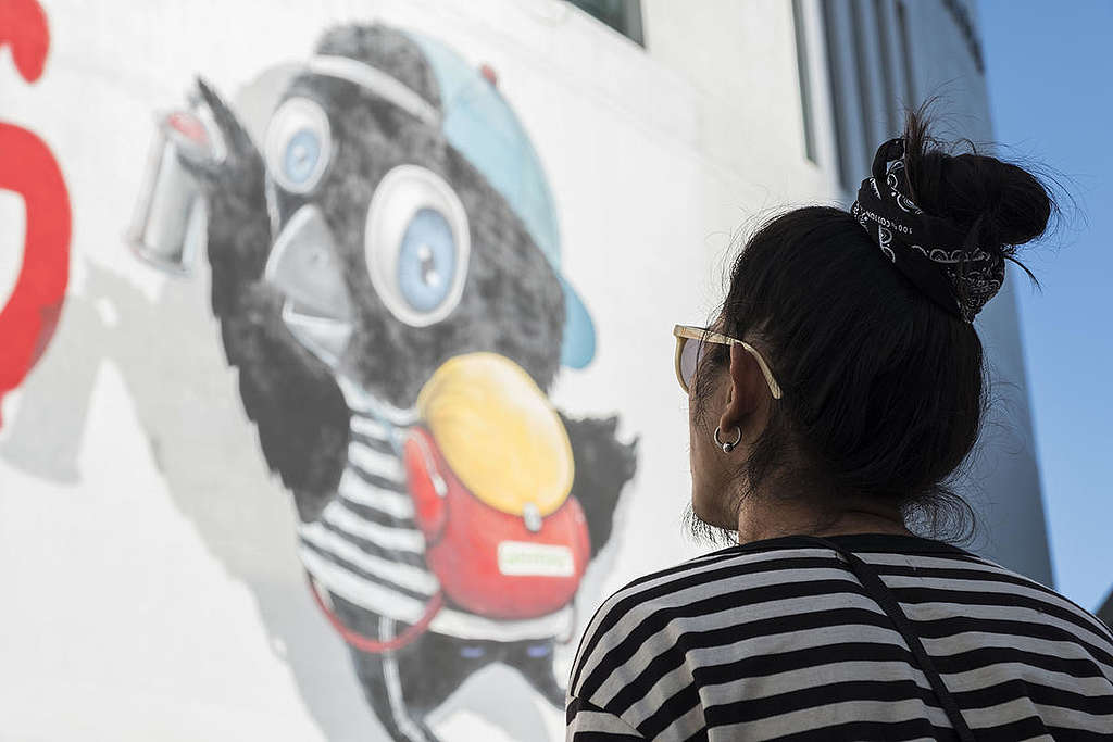Wings of Paradise Mural in Bangkok. © Arnaud Vittet / Greenpeace Wings of Paradise Mural in Bangkok. © Arnaud Vittet / Greenpeace