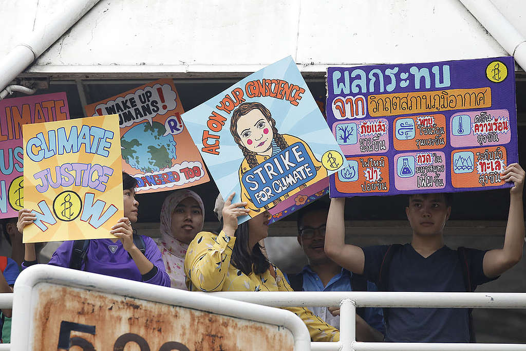 Global Climate Strike in Bangkok. © Tadchakorn  Kitchaiphon / Greenpeace