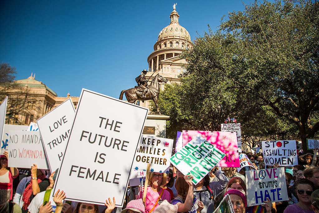 Women's March in Austin. © Amanda J. Mason / Greenpeace