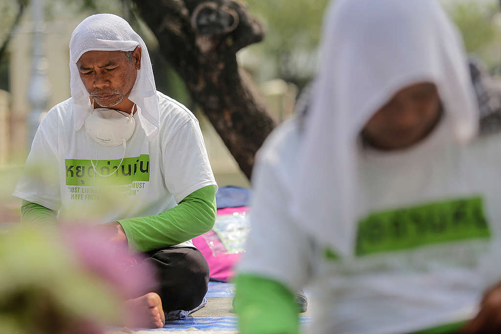 Coal Power Plant Protest in Thailand. © Tadchakorn  Kitchaiphon / Greenpeace