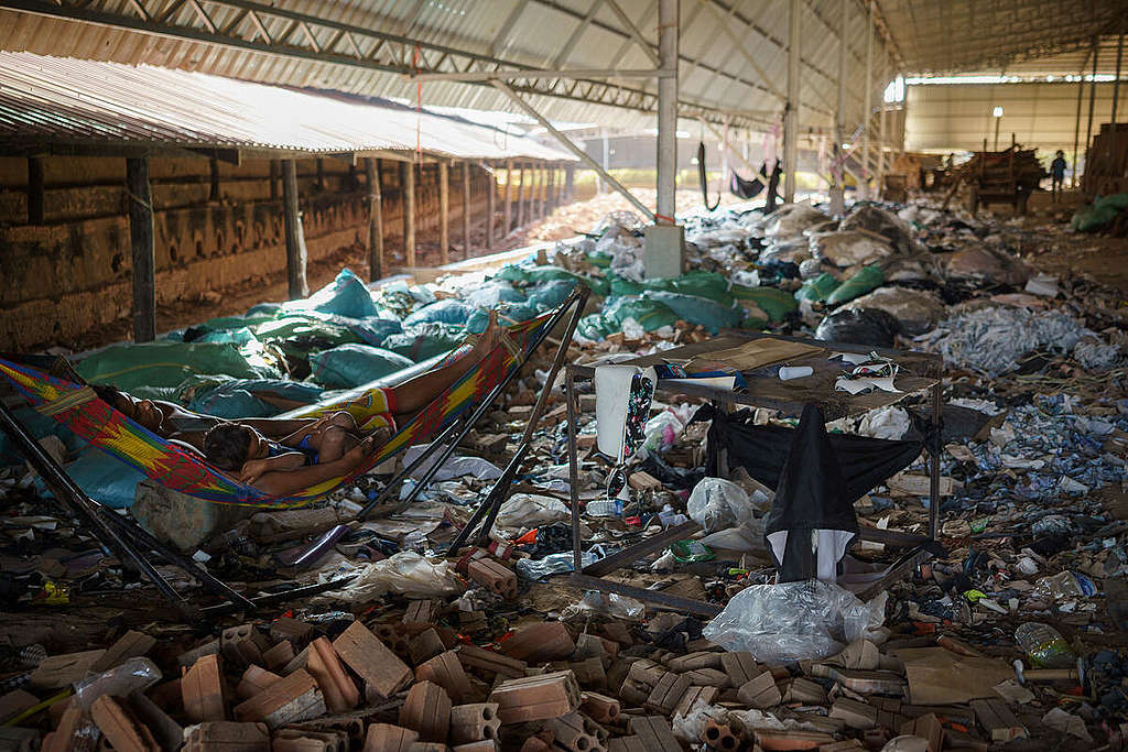 Textile Offcuts at Brick Kiln Cambodia. Textile Offcuts at Brick Kiln Cambodia.