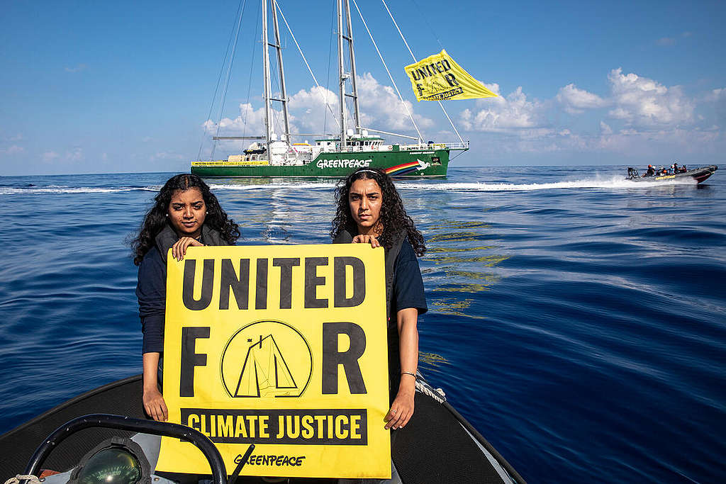Rainbow Warrior United for Climate tour in Egypt. Rainbow Warrior United for Climate tour in Egypt.