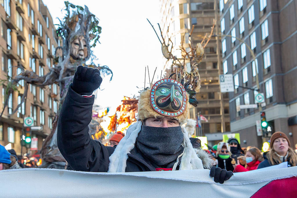 Great March led by Indigenous leaders for Biodiversity and Human Rights during COP15. Great March led by Indigenous leaders for Biodiversity and Human Rights during COP15.