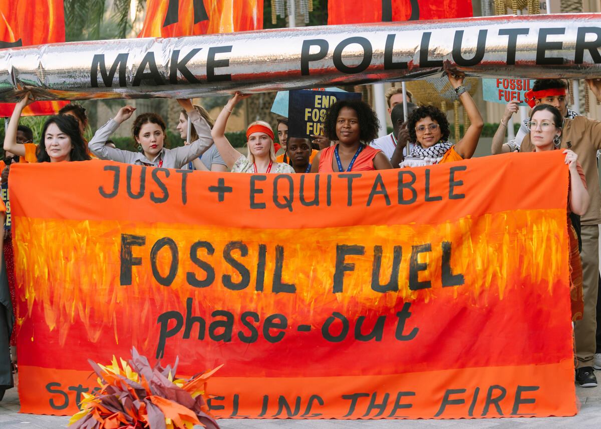 Fossil Fuel Phase Out Protest at COP 28 in Dubai. © Marie Jacquemin / Greenpeace