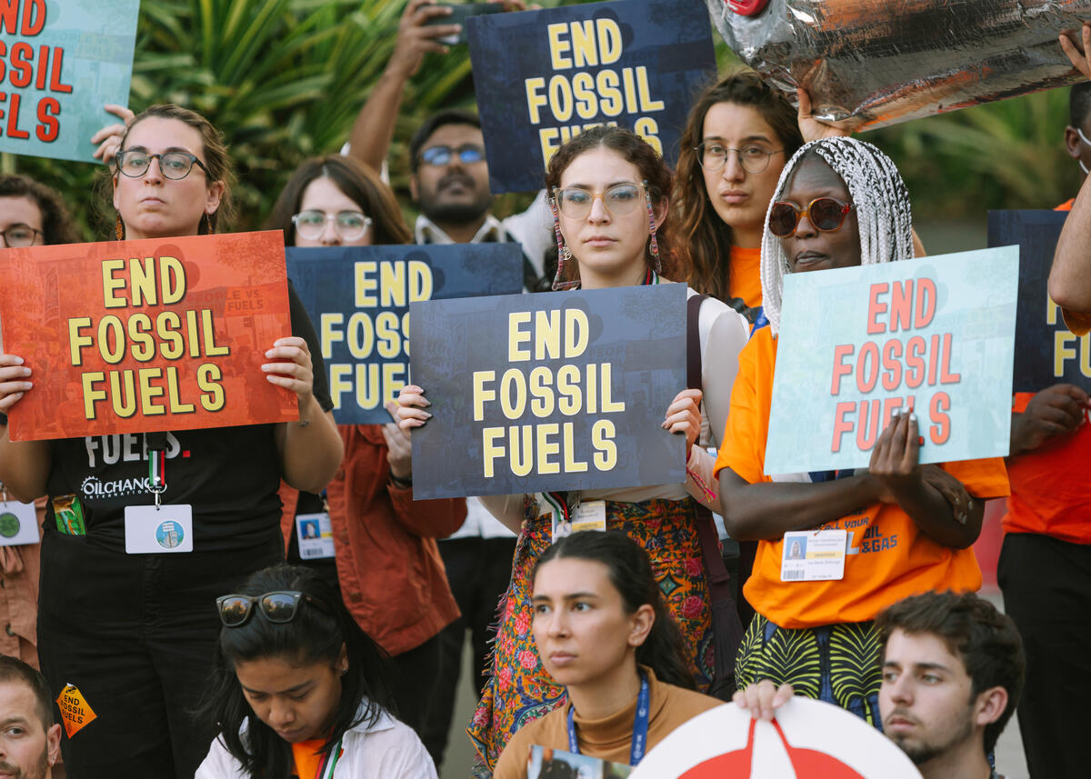 Fossil Fuel Phase Out Protest at COP 28 in Dubai. © Marie Jacquemin / Greenpeace
