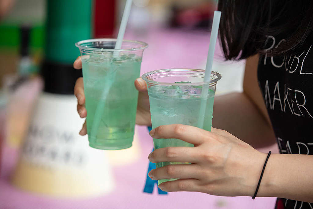 Single-Use Plastic Products in South Korea. © Greenpeace