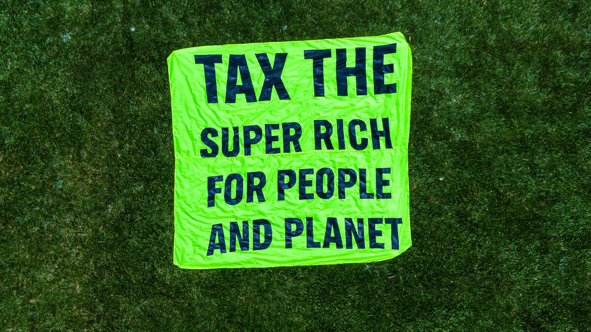 United Nations Tax Convention Activity ahead of COP30 in Nairobi - Drone. © Greenpeace / Helium Creations