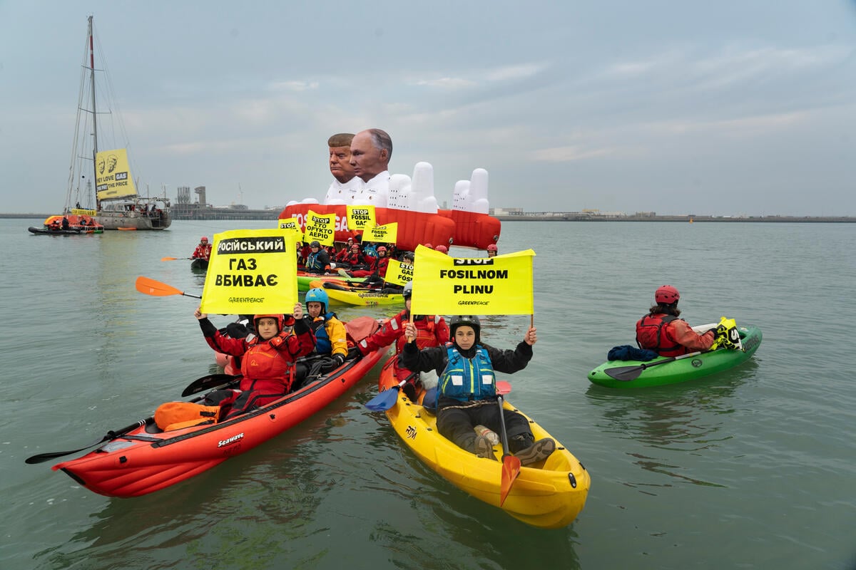 Ongoing blockade against Putin’s and Trump’s gas at the Zeebrugge terminal in Belgium