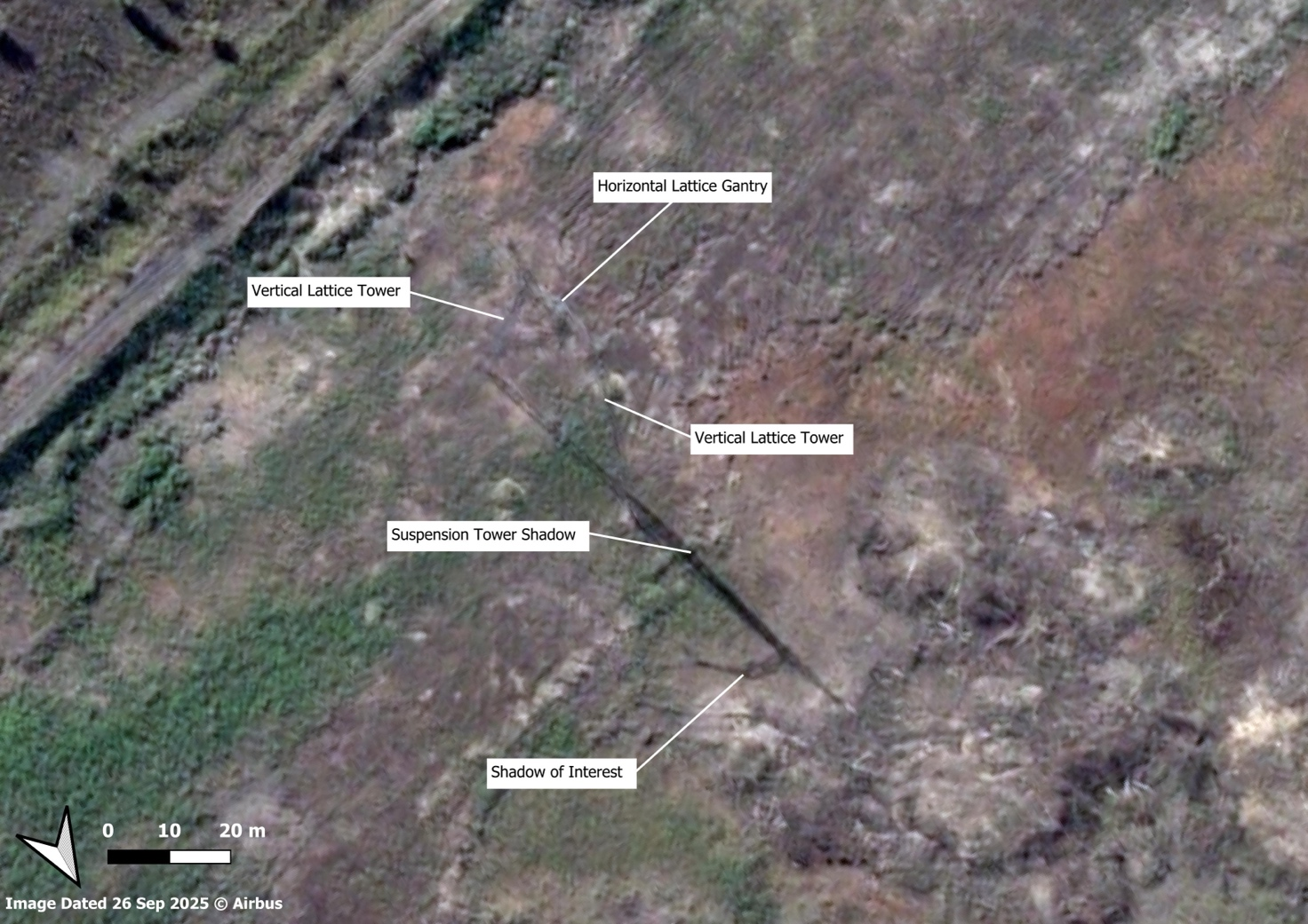 The 750 kV power line at Zaporizhzhya Nuclear Power Plant shows no signs of major damage: new satellite investigation by Greenpeace
