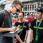 Tourists sign up and pledge to break free from plastic at Batu Caves, Malaysia
Greenpeace volunteers and suppoters hold a waste clean-up at Batu Cave, Malaysia during Earth Day event to show their care to the nature and religious place. 
Greenpeace is calling for the people in Malaysia to start reducing the use of single-use plastic.
Batu Caves is a an iconic and popular tourist attraction in Selangor. A site of a Hindu temple and shrine, It also attracts thousands of worshippers and tourists, especially during the annual Hindu festival, Thaipusam