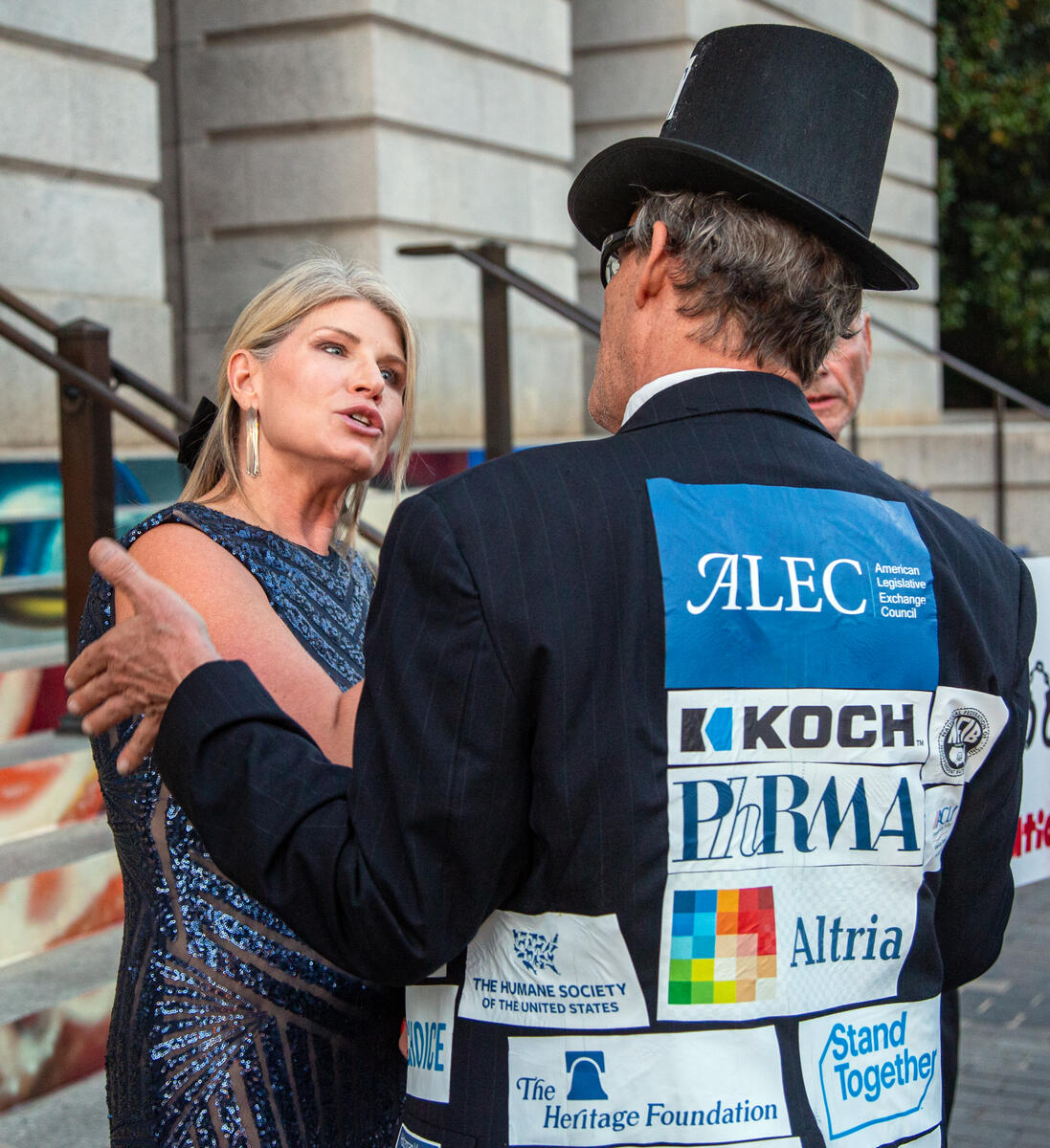 Protests at the American Legislative Exchange Council Gala in Washington. © Tim Aubry / Greenpeace