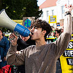 Greenpeace activists along with the Fridays for Future, other Civil Society groups and the climate justice movement for a gas phase-out, hold a demonstration on the street all across Germany, to call out the German government's gas policy in pushing ahead with new gas projects such as Borkum, Australia and Senegal,  and for putting our environment to danger and for fuelling the climate crisis.