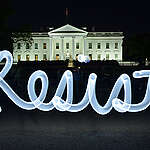 Light graffiti photography created on site at the White House.