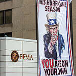Greenpeace USA deployed a banner at the Federal Emergency Management Agency (FEMA) headquarters to assist in making Uncle Sam’s message to the country crystal clear: this hurricane season, you are on your own. 

It was in esponse to the Trump Administration’s recent gutting of federal emergency response capacity.