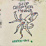 Greenpeace volunteers in Saly  create a human banner in the shape of an octopus, to highlight the irreversible damage that the Deep Sea Mining would cause to the deep ocean floor, of one of the last untouched ecosystem on earth,  once approved.