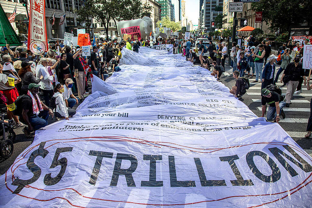 Climate March 2025 in New York. © Tim Aubry / Greenpeace Climate March 2025 in New York. © Tim Aubry / Greenpeace