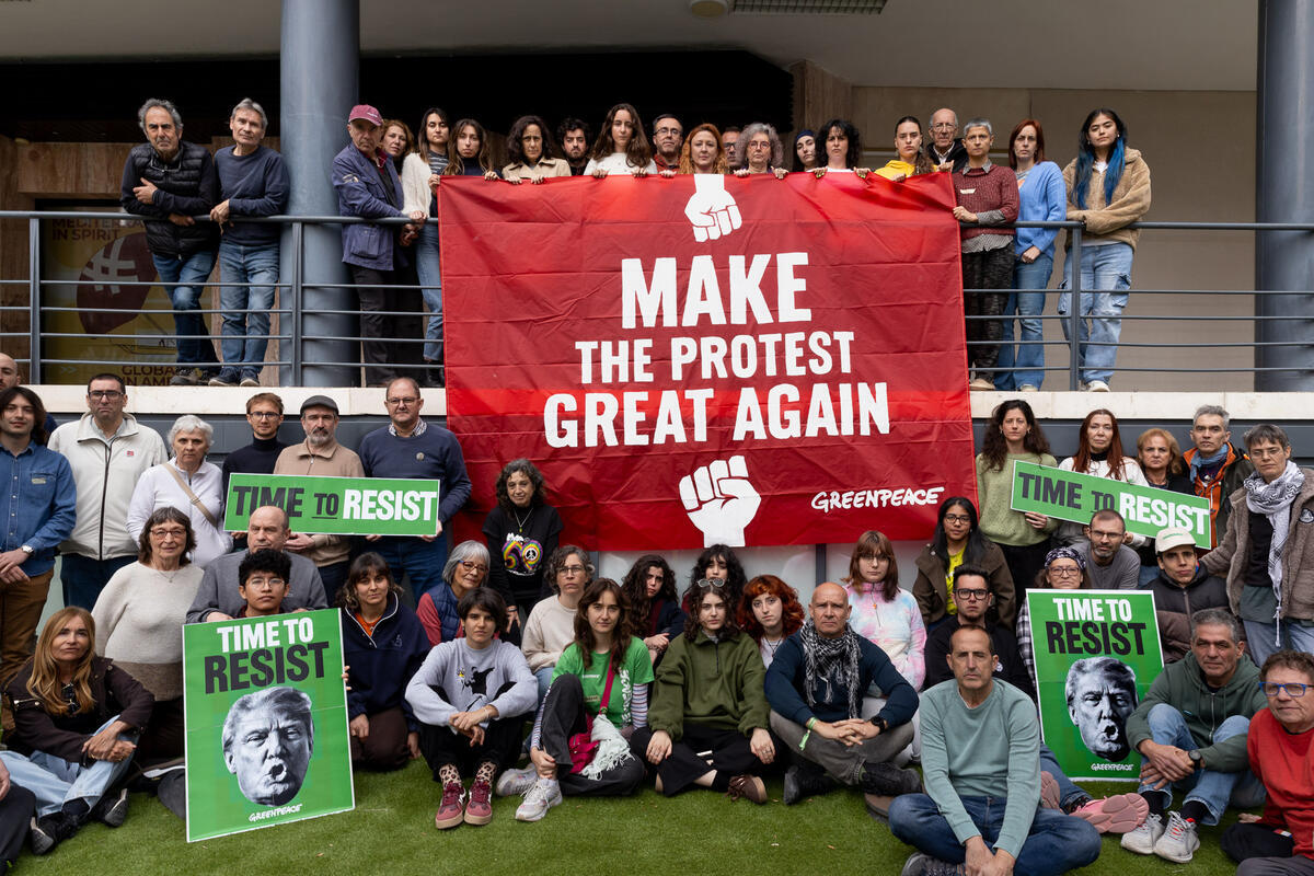 Solidarity against SLAPP Energy Transfer Lawsuit in Spain. © Carlotta Gambato / Greenpeace