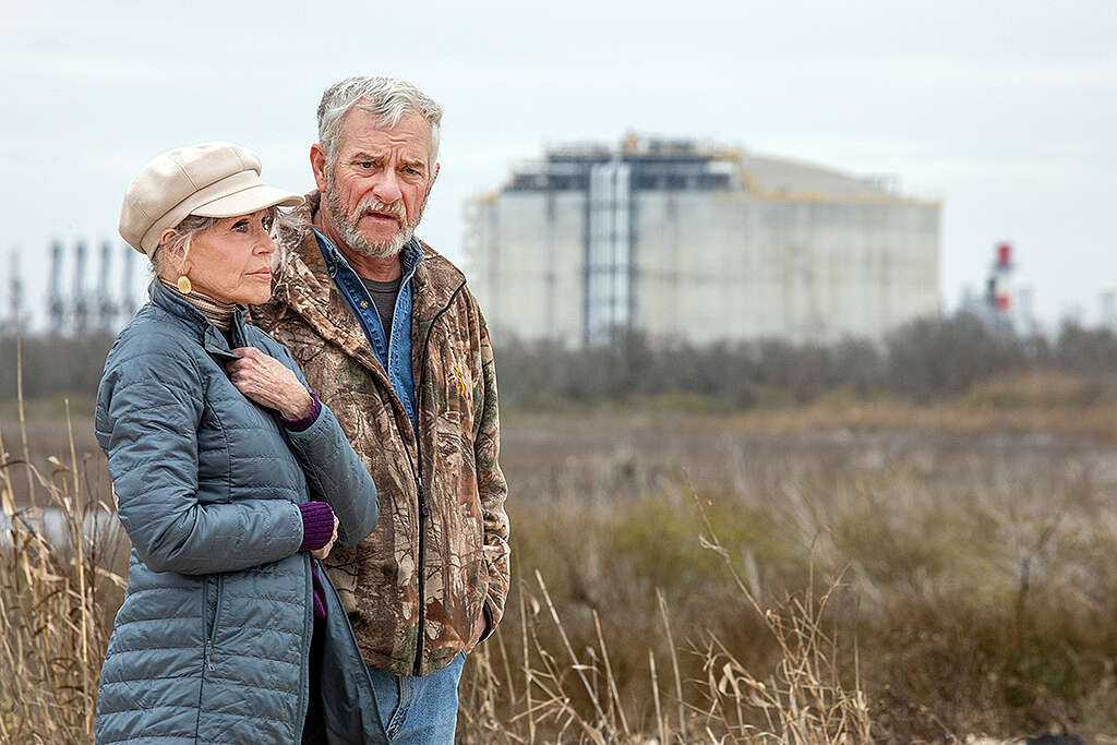 Jane Fonda Meets with John Allaire in Cameron, Louisiana
