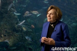 Dr. Sylvia Earle, Oceanographer, National Geographic Explorer In-Residence, and Mission Blue Founder attends the Hope Spots reception at the Seattle Aquarium in Seattle