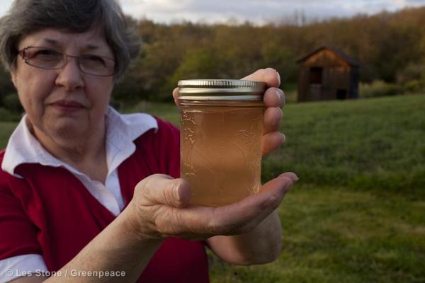 An example of fracked water in Pennsylvania.