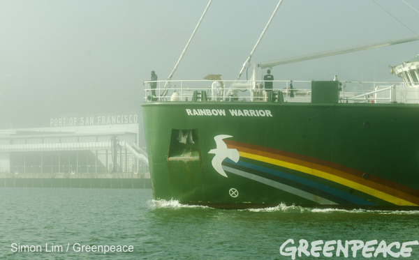 Greenpeace Rainbow Warrior Arrives In San Francisco